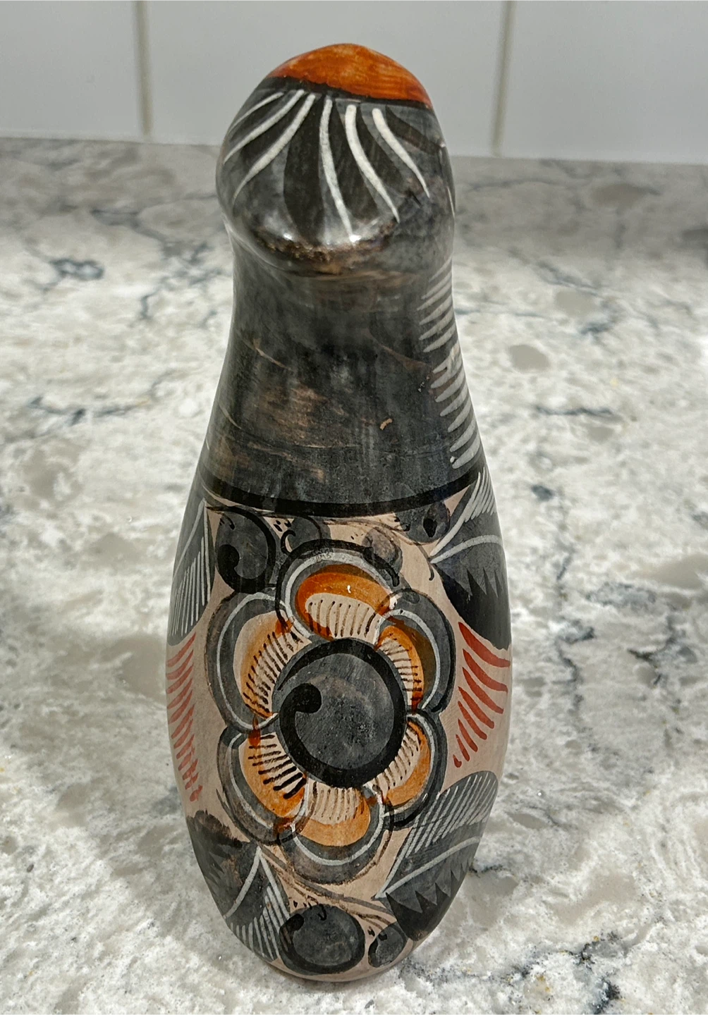 Hand Painted Pottery Bird Figurine - photo 2