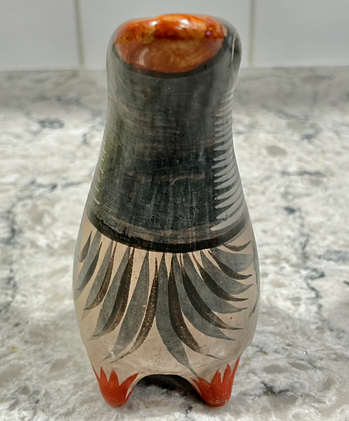 Hand Painted Pottery Bird Figurine - photo 4