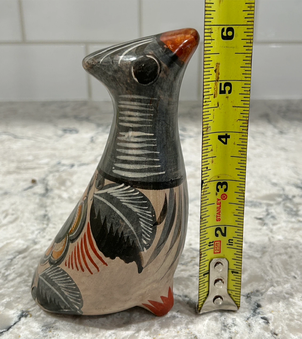 Hand Painted Pottery Bird Figurine - photo 5