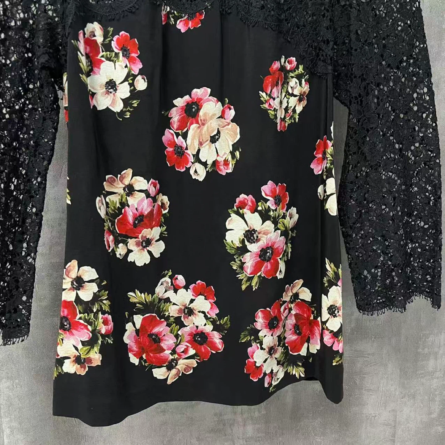 Dolce & Gabbana Floral Print Lace Top - photo 2
