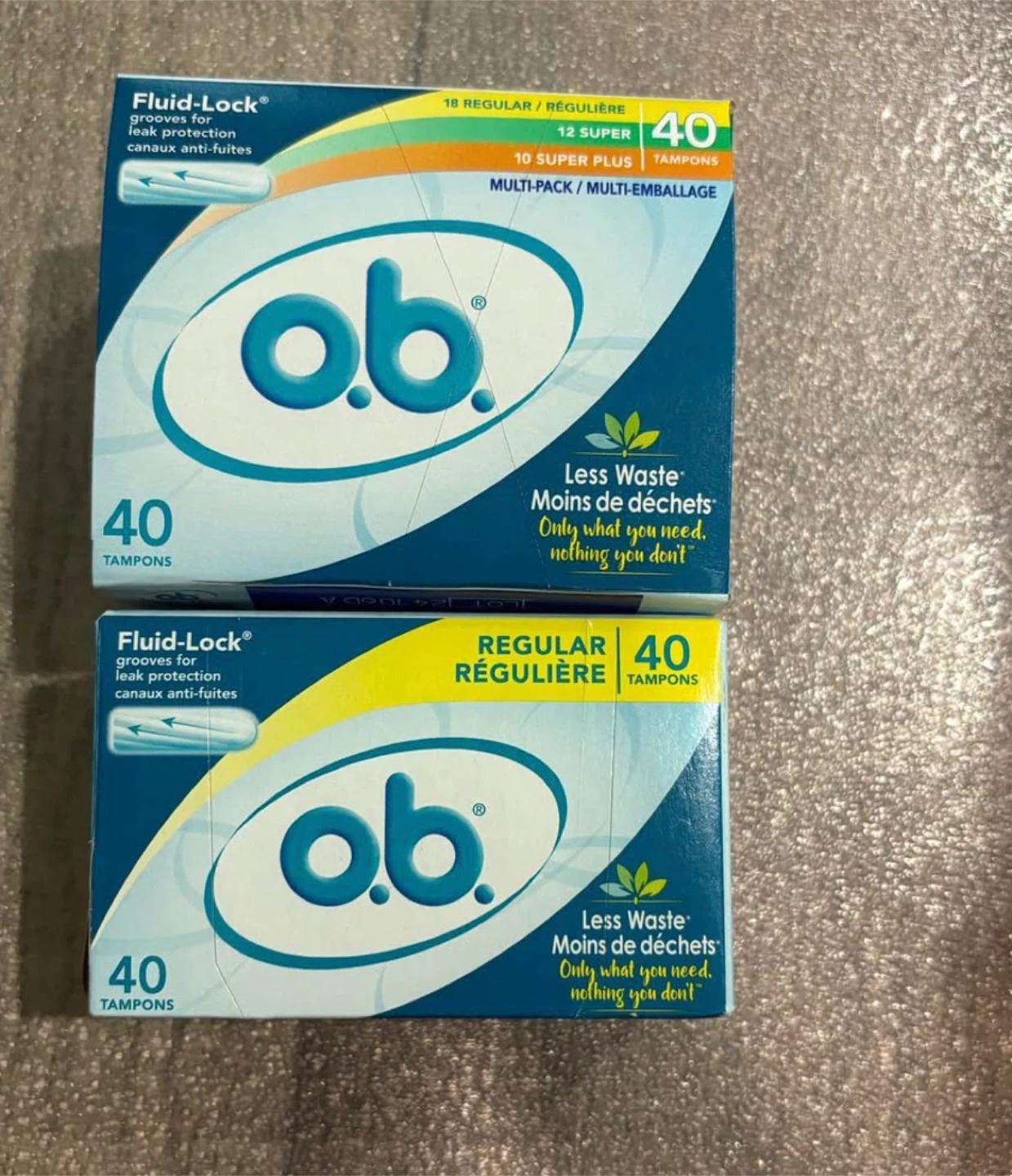 Brand new in box- o.b. Regular Tampons - 40 Count