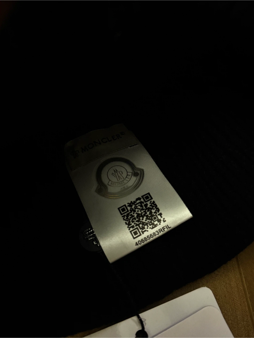 Moncler Black Wool Beanie - New with Tags - photo 2