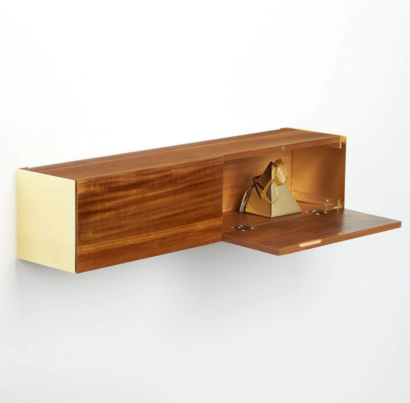 CB2 Hide N Seek Acacia Wood Storage Shelf - photo 2