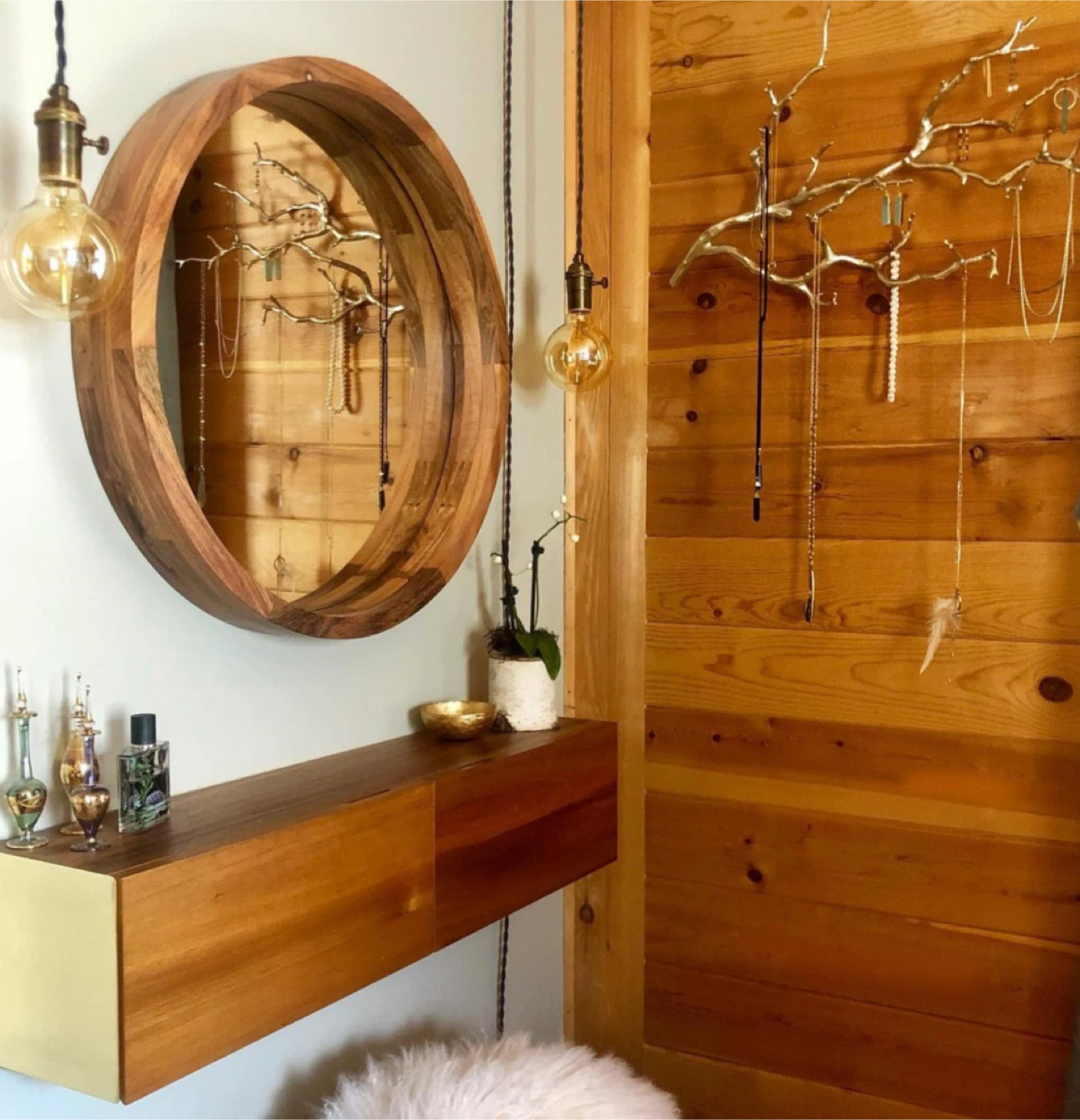 CB2 Hide N Seek Acacia Wood Storage Shelf - photo 4