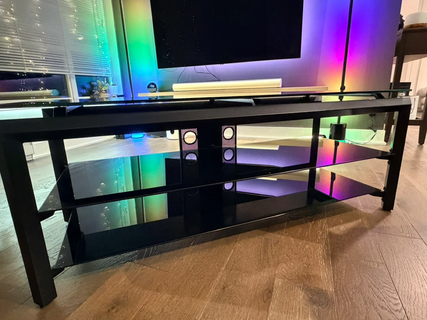 Black Glass TV Stand - photo 3