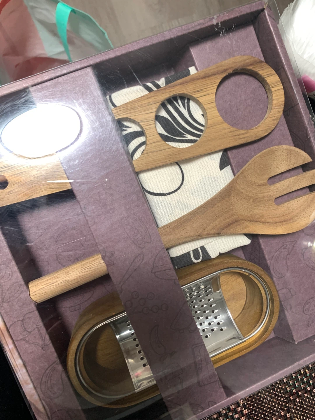Wooden Salad Serving Set - New in Box!
