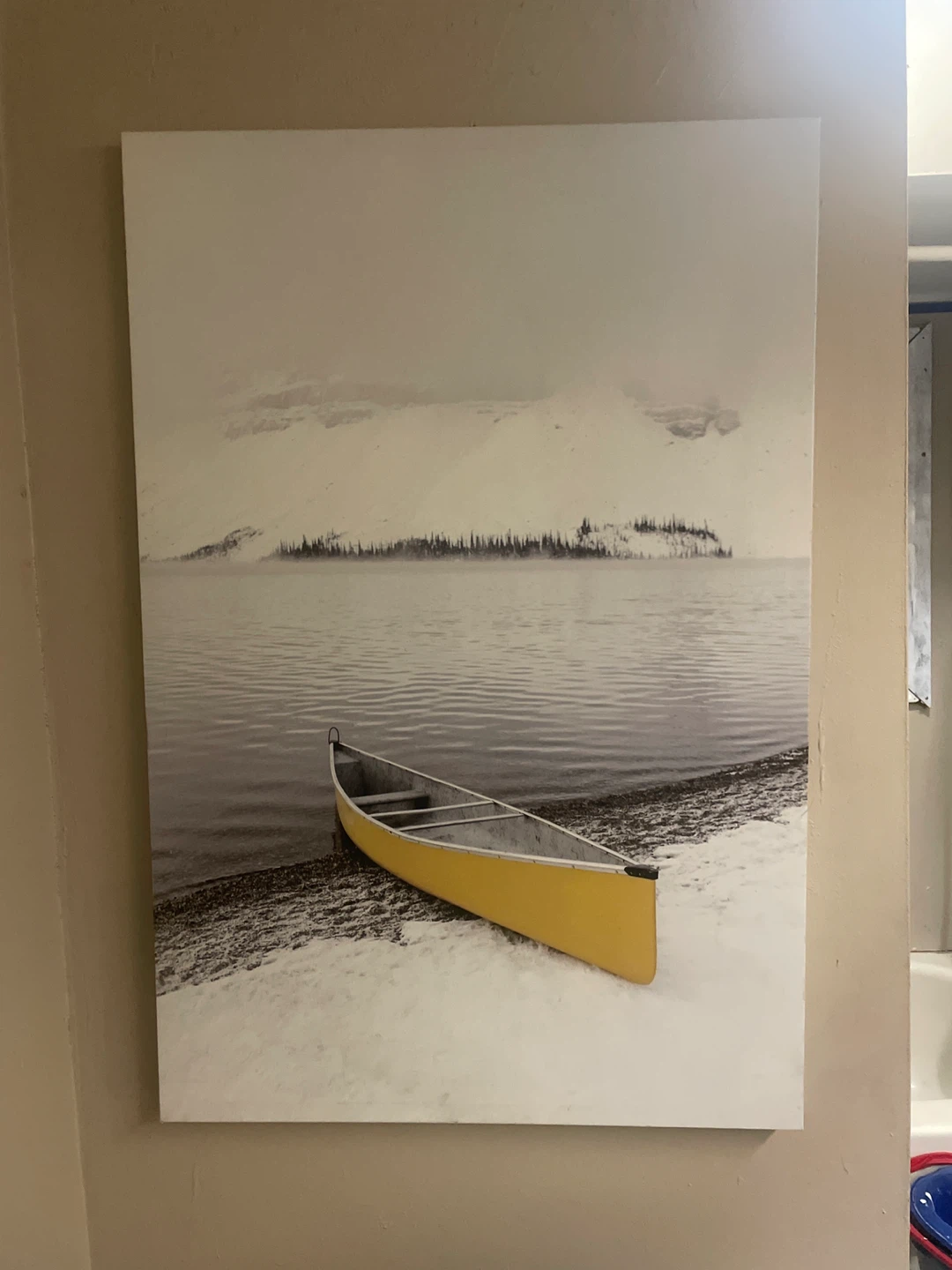 Canoe Landscape Canvas Print