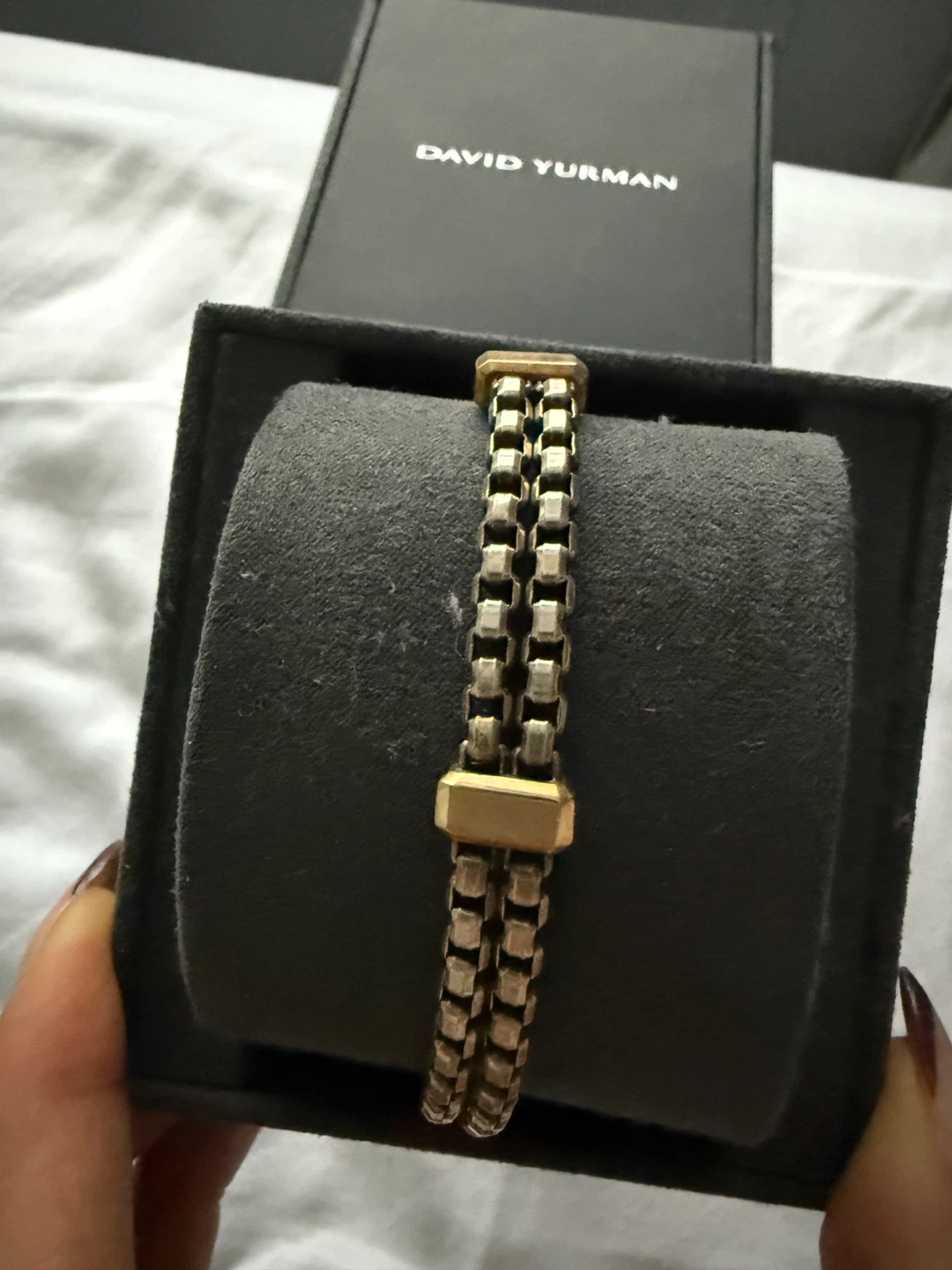 David Yurman Sterling Silver & Gold Bracelet - photo 3