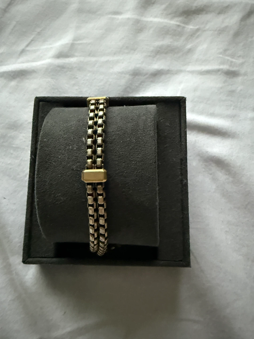 David Yurman Sterling Silver & Gold Bracelet