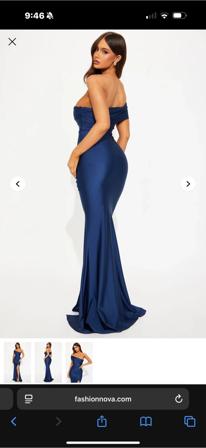 Fashion Nova Save A Dance Maxi Dress - Navy - photo 2