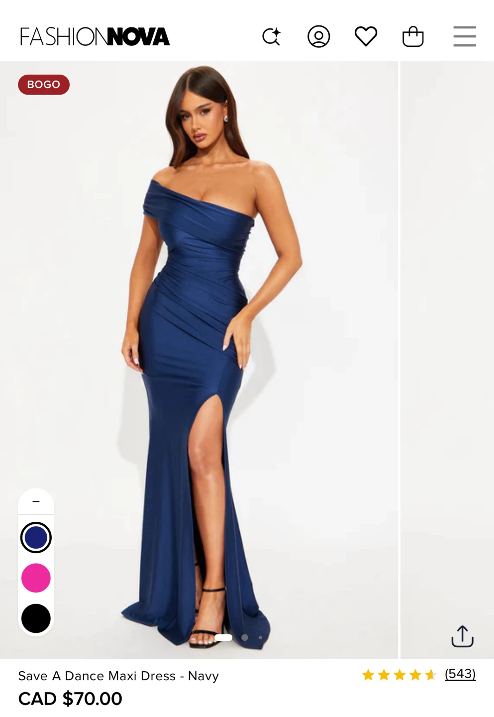 Fashion Nova Save A Dance Maxi Dress - Navy