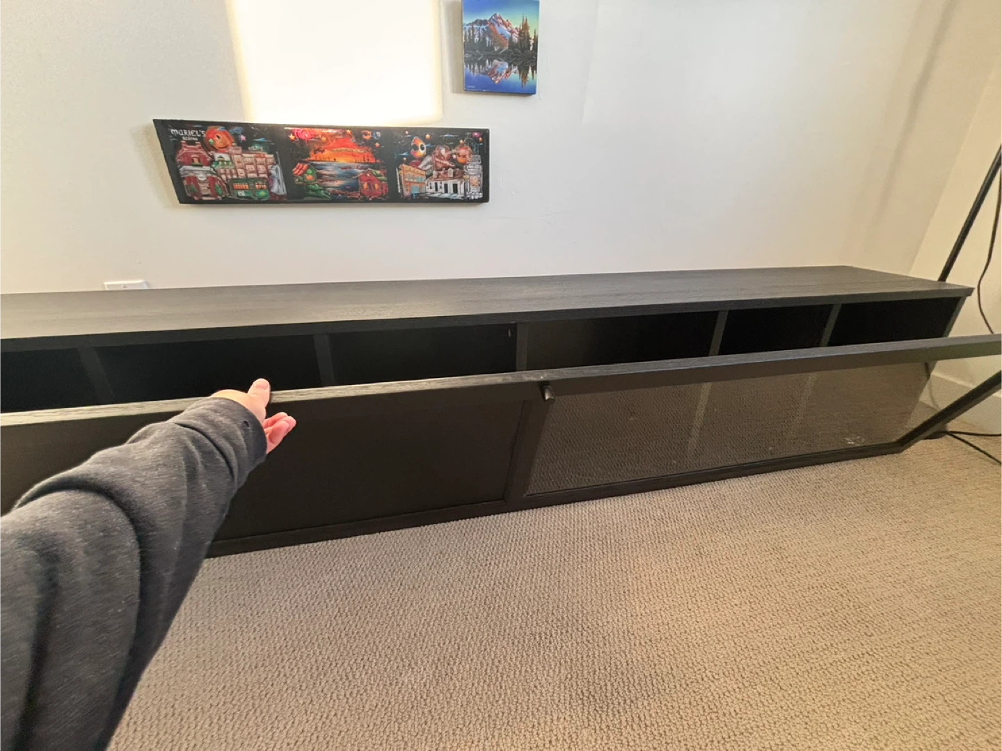 Black TV Stand/Media Console - photo 3