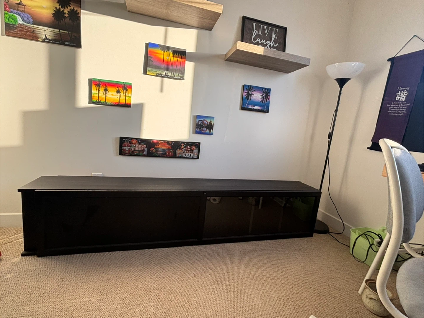 Black TV Stand/Media Console - photo 5