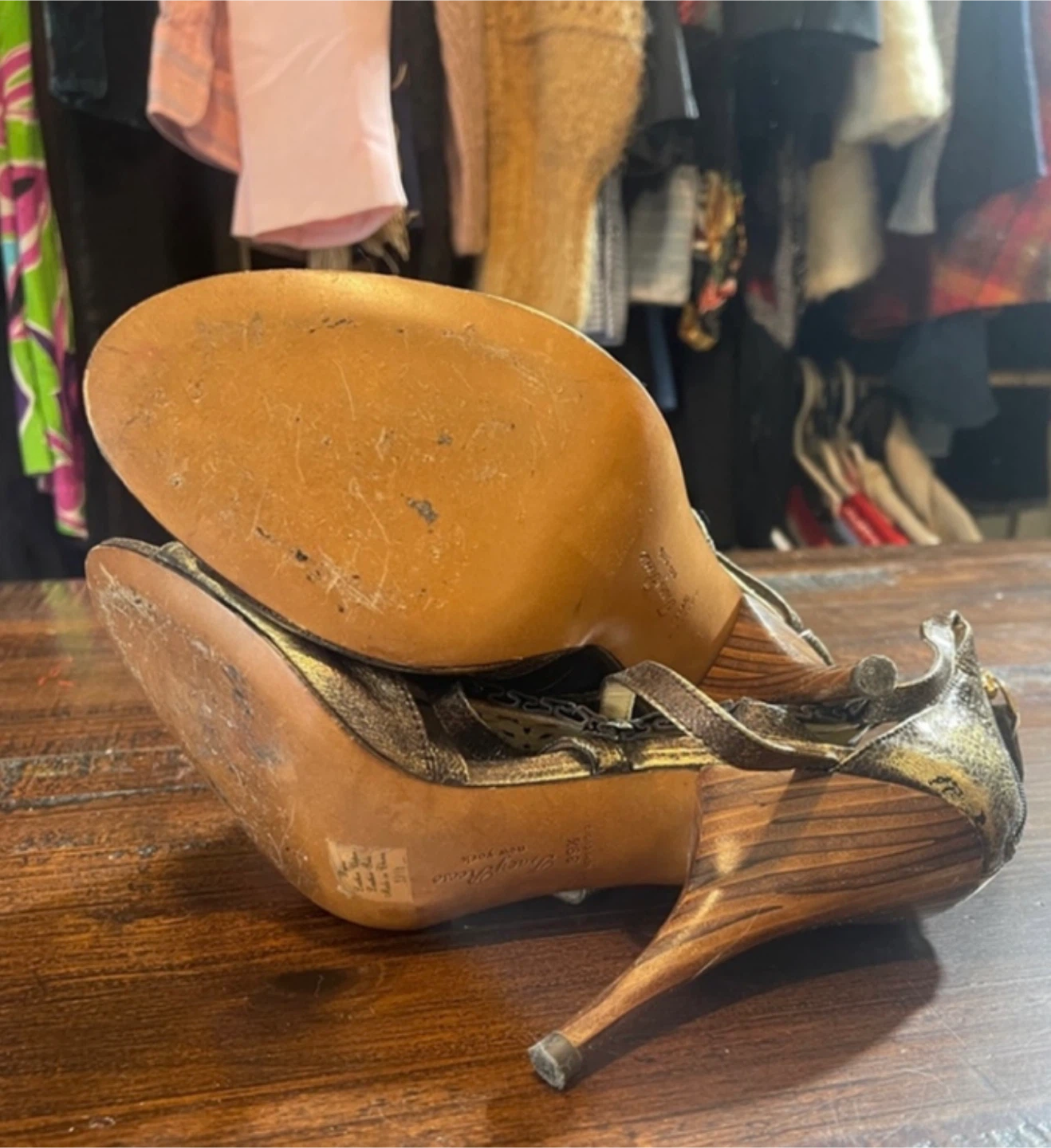 Tracy Reese Bronze Heels Size 39.5 - photo 3
