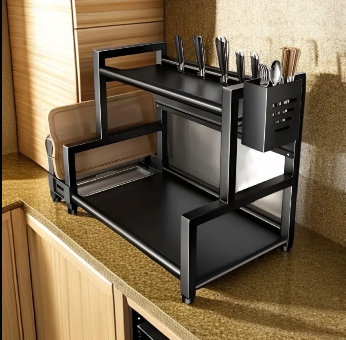Black Kitchen Rack Organizer (BRAND NEW IN BOX) - photo 2