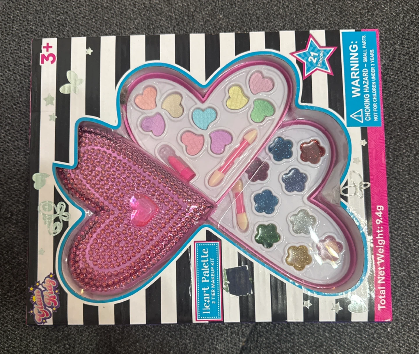 Glam Fairy Heart Palette 2 Tier Makeup Kit - New