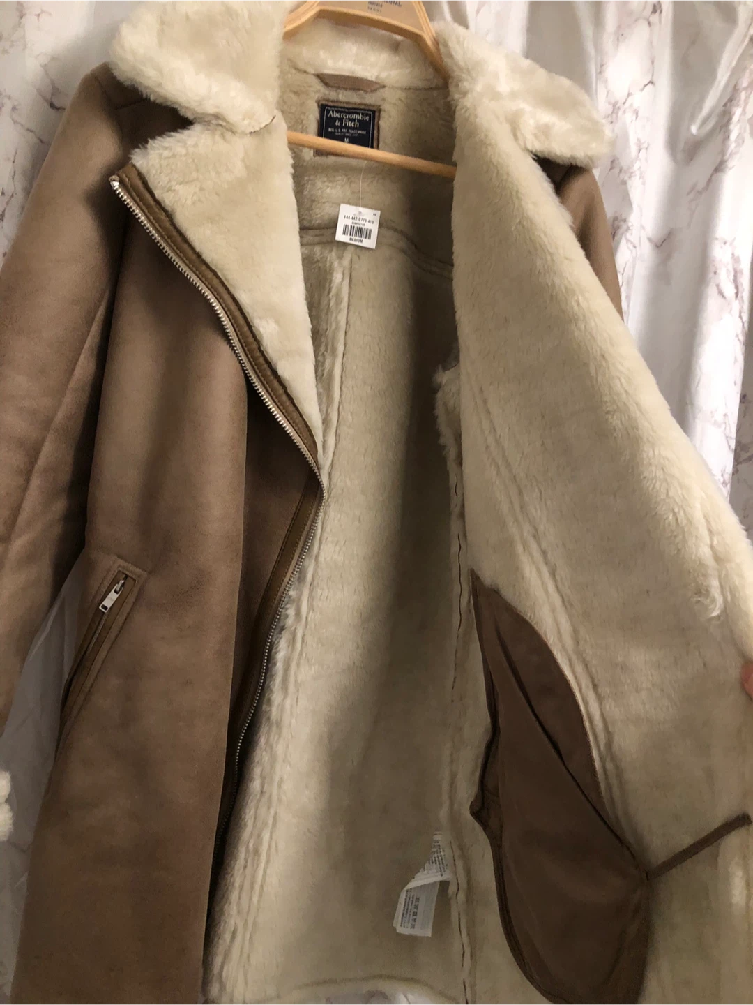 Abercrombie & Fitch Faux Suede Sherpa Coat - photo 4