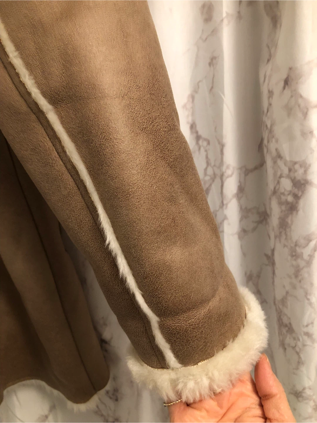 Abercrombie & Fitch Faux Suede Sherpa Coat - photo 5