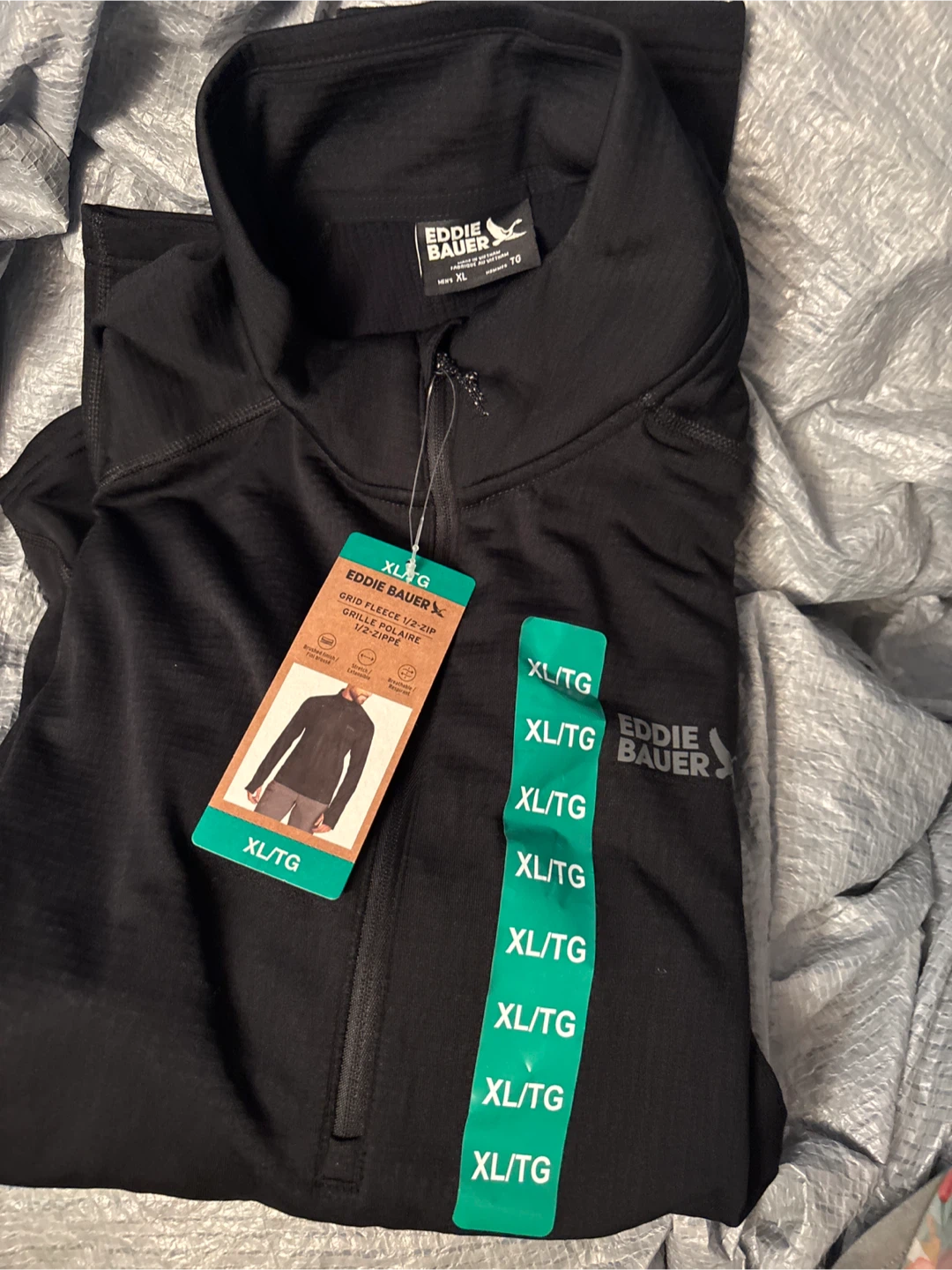 Men’s Eddie Bauer Grid Fleece 1/2-Zip - XL
