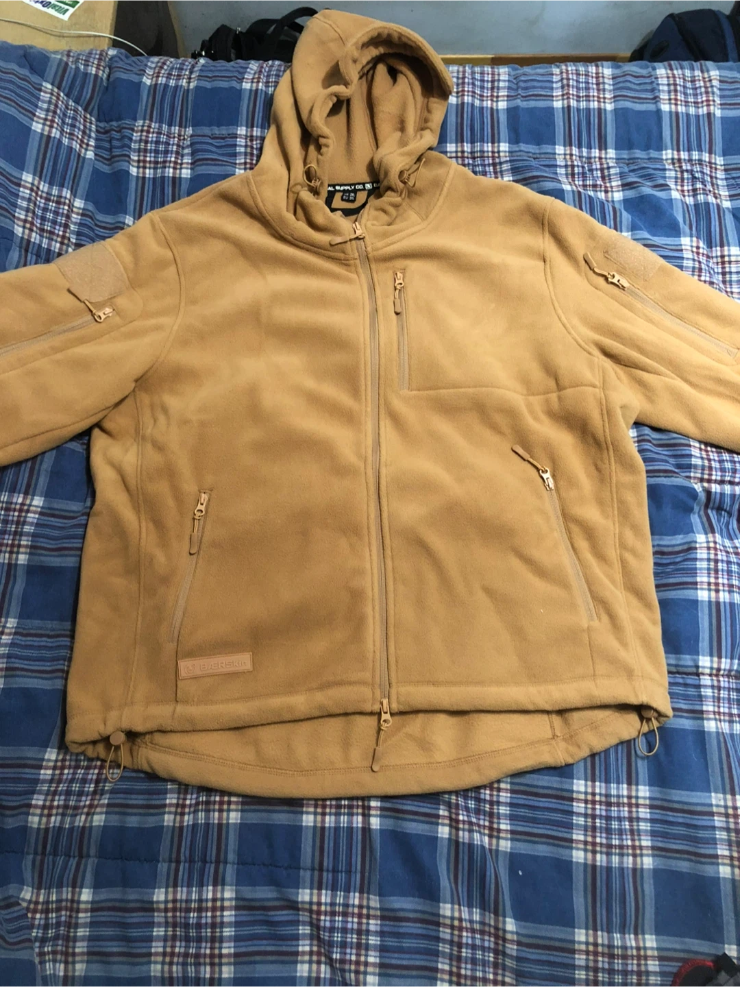 BAERSKIN Tactical Fleece Hoodie — 2XL — Tan — BRAND NEW - photo 3