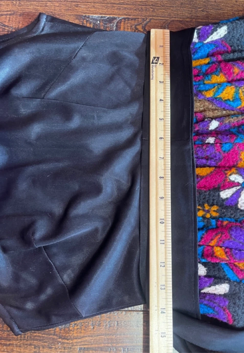Vintage Third Dimension Black Floral Dress size 8 - photo 3