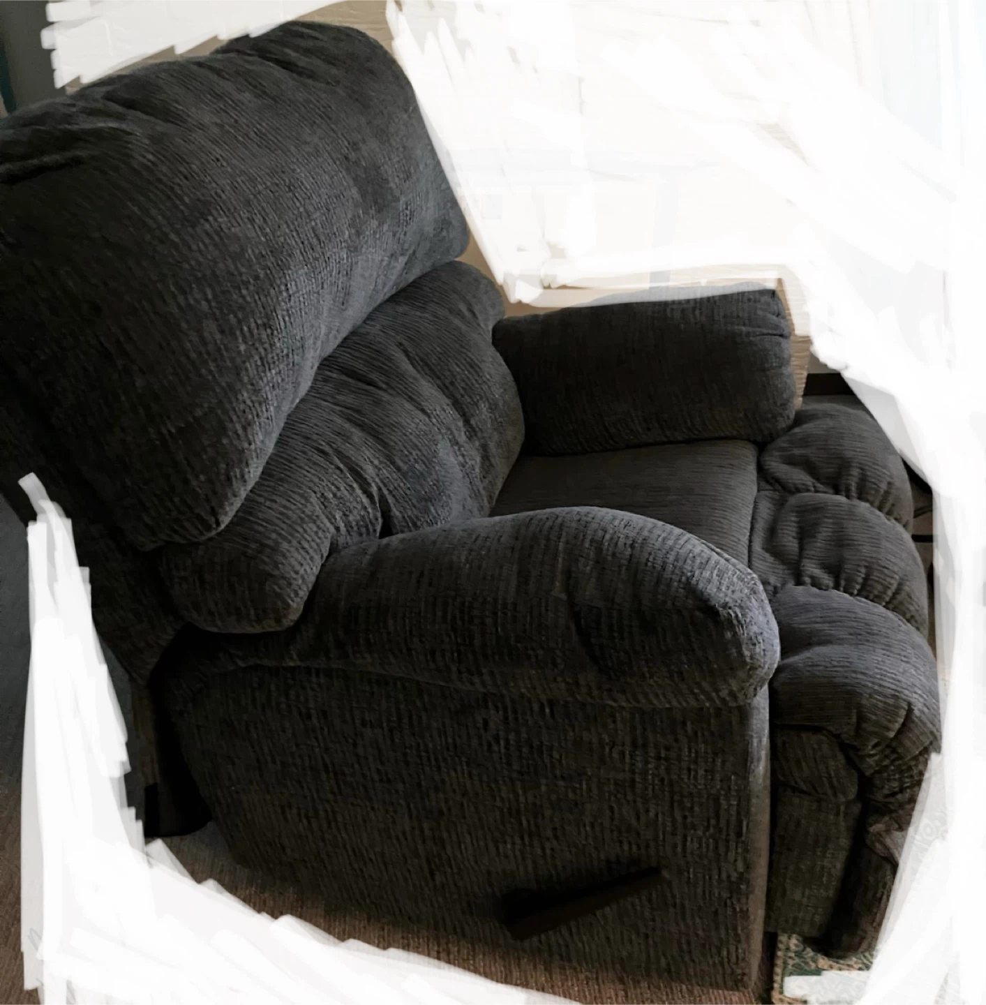 New Comfortable Gray Recliner Chair