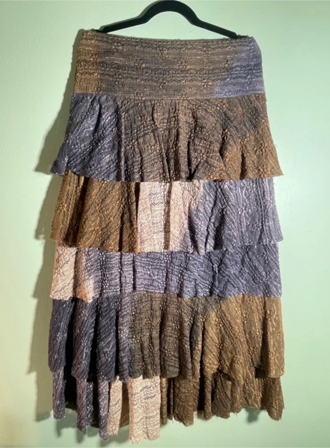 Tiered Lace Skirt - Multi-tone