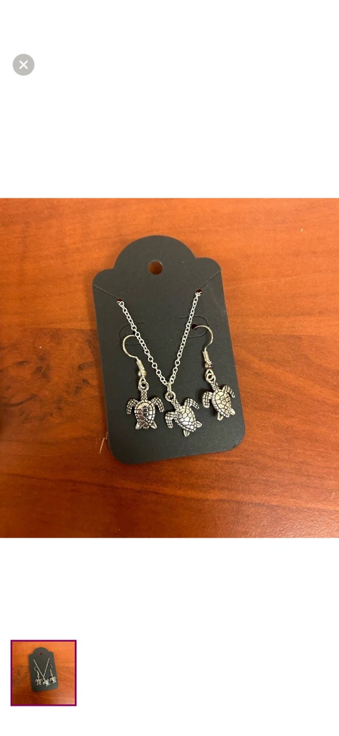 Turtle Necklace and Earring Set