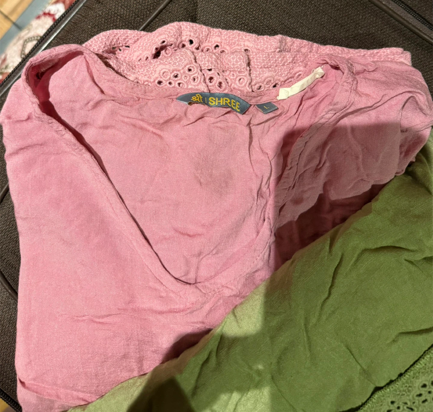 Shree Dresses - Pink & Green, Size L - photo 3