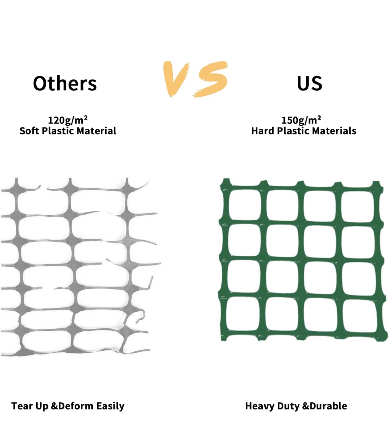 Green Plastic Garden Fence - 1m x 20m - photo 4