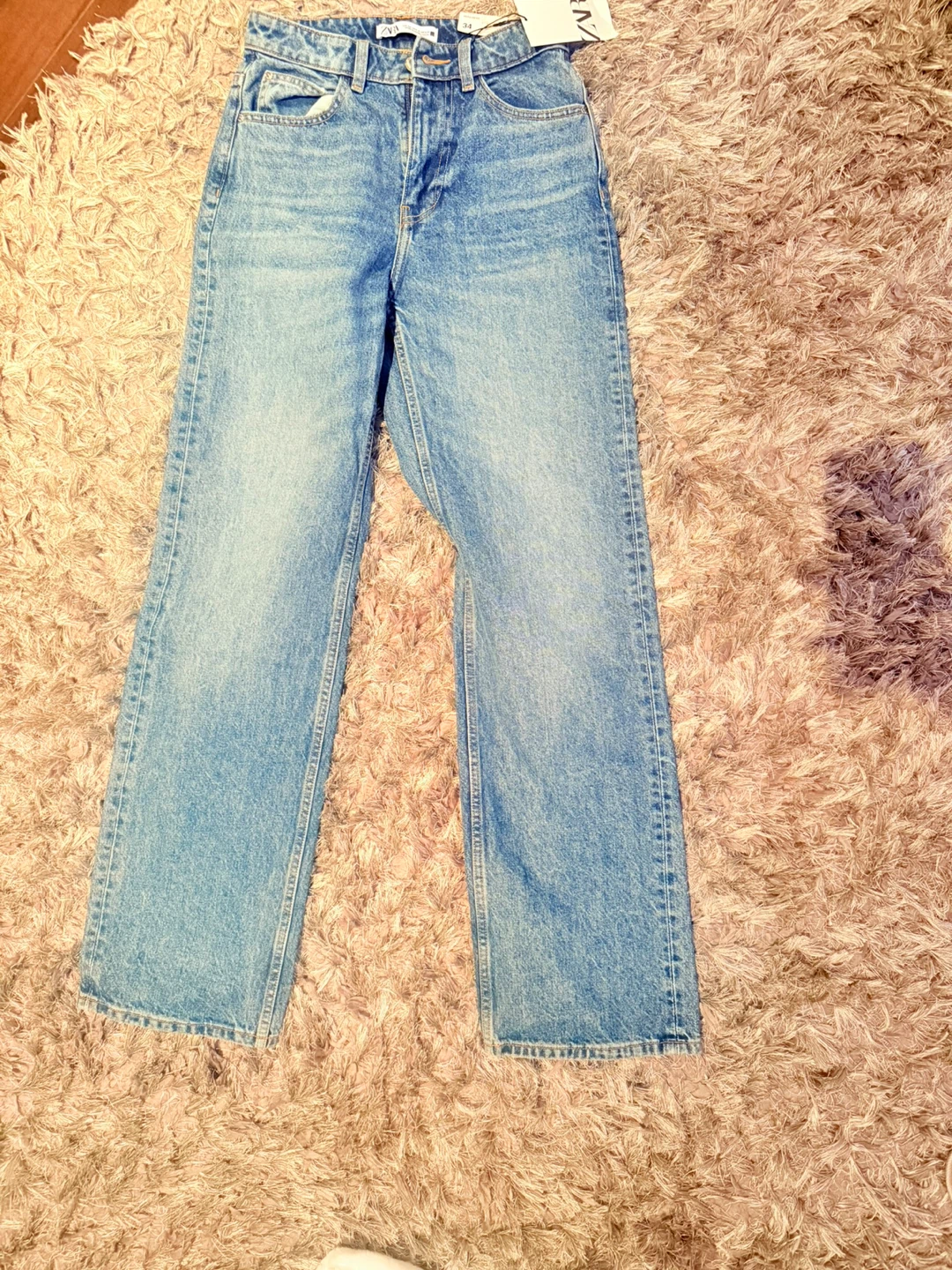 Zara Regular Fit High Rise Jeans - Size 34 - photo 5