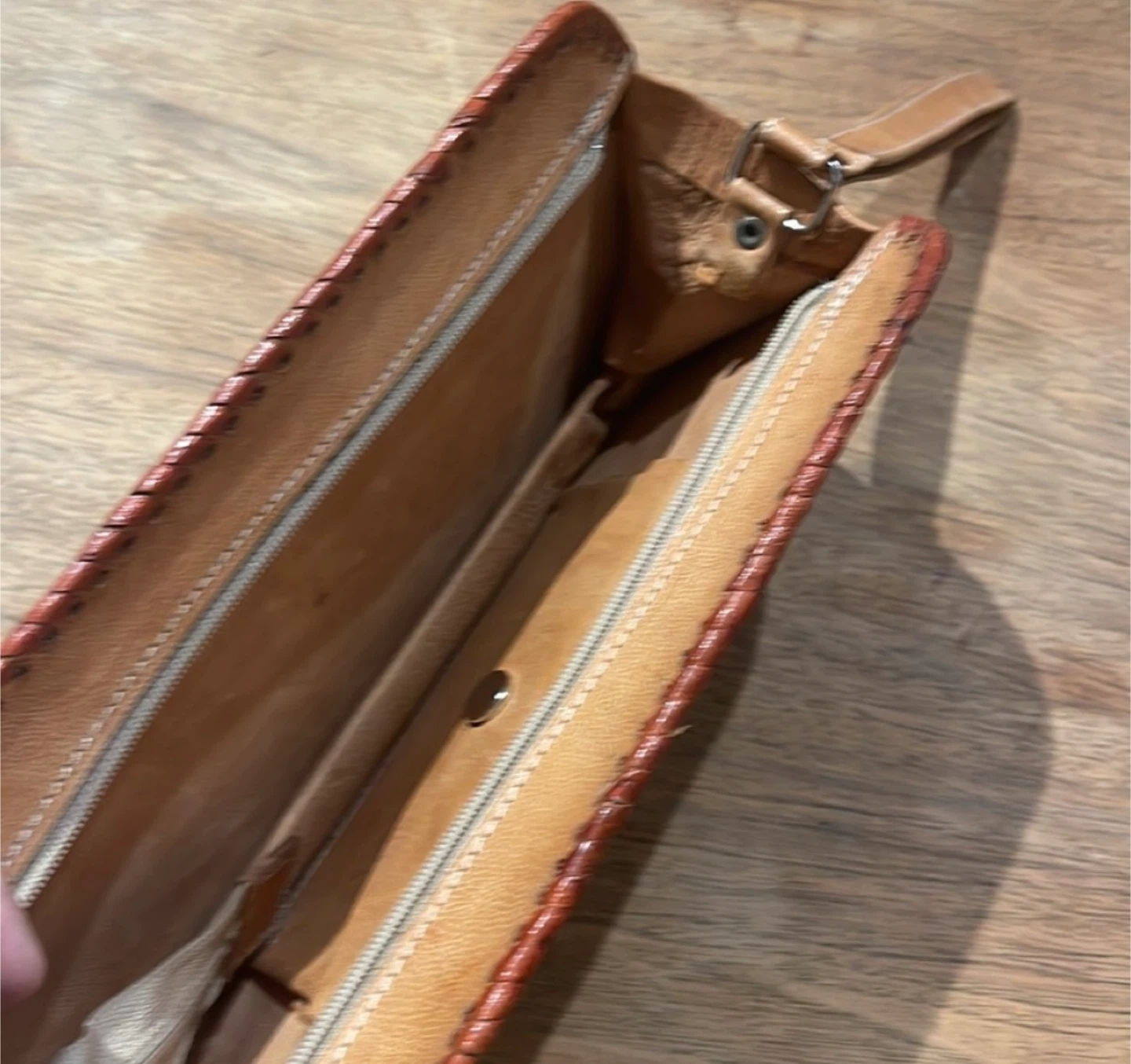 Handmade Leather Clutch with Burmese Dancer Design - photo 3
