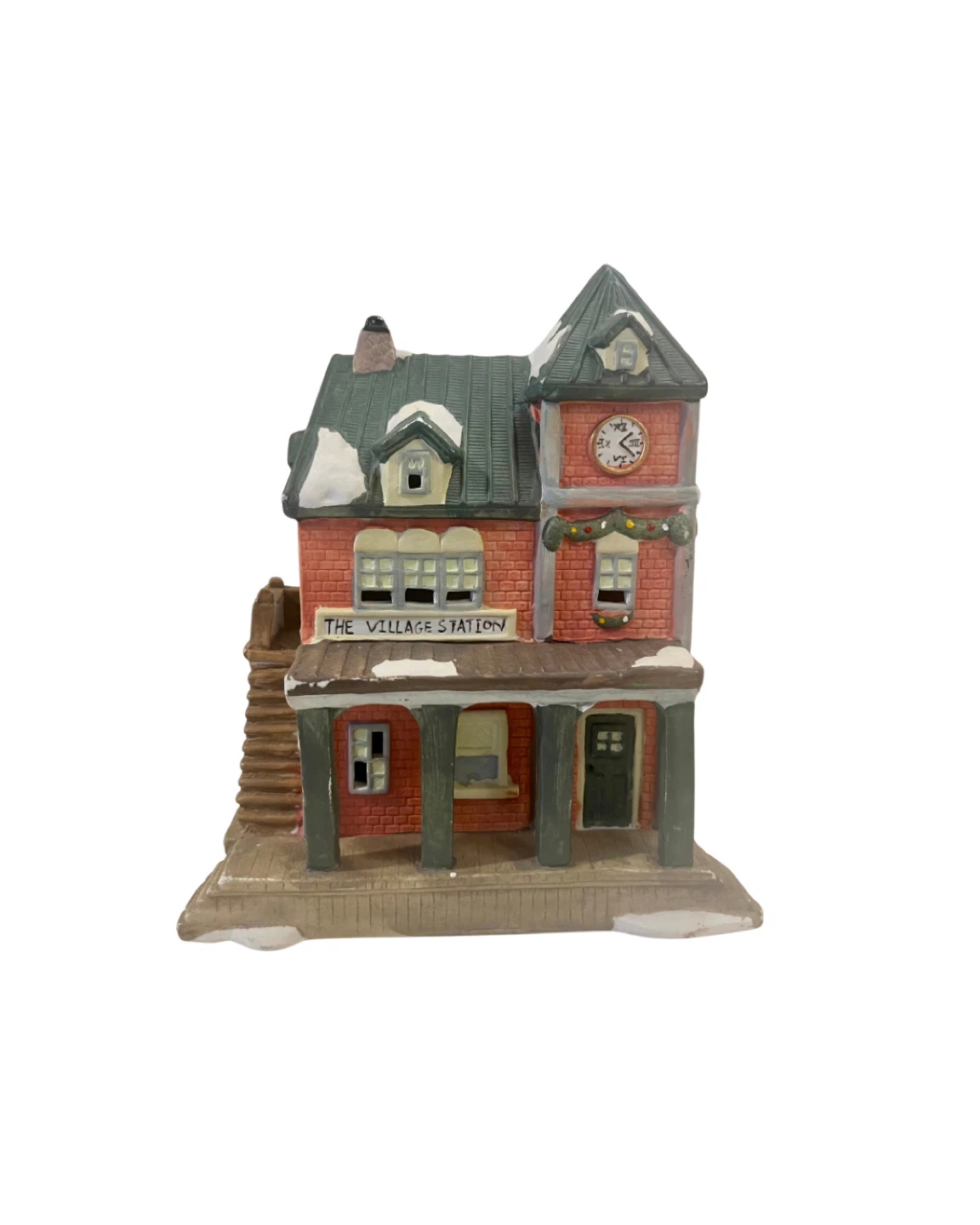 Vintage ceramic Christmas village - Village Station