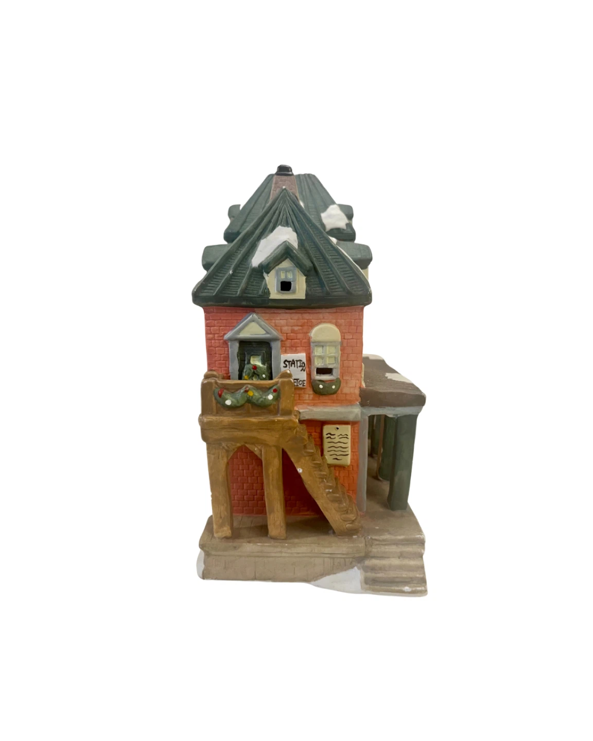 Vintage ceramic Christmas village - Village Station - photo 3
