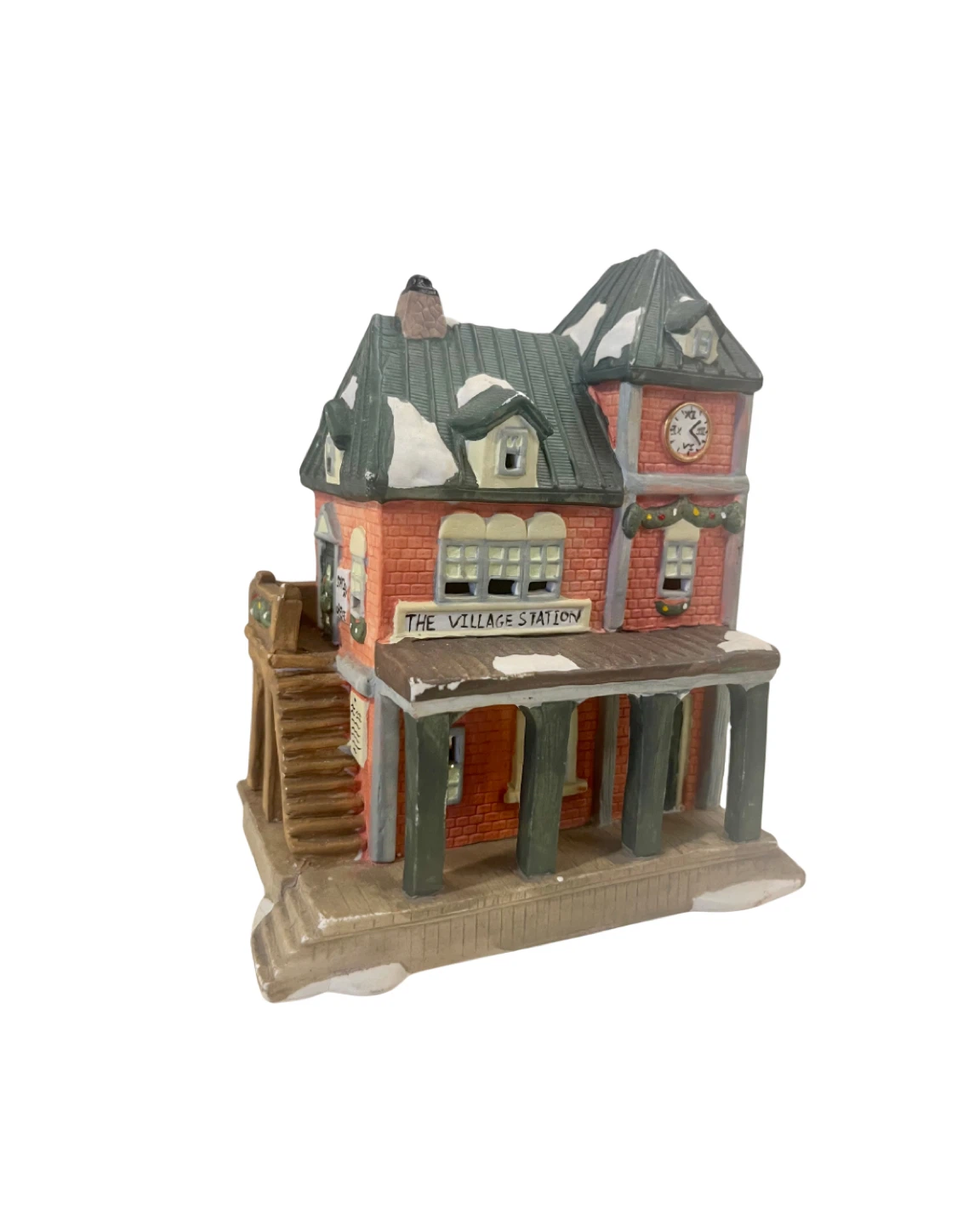 Vintage ceramic Christmas village - Village Station - photo 2