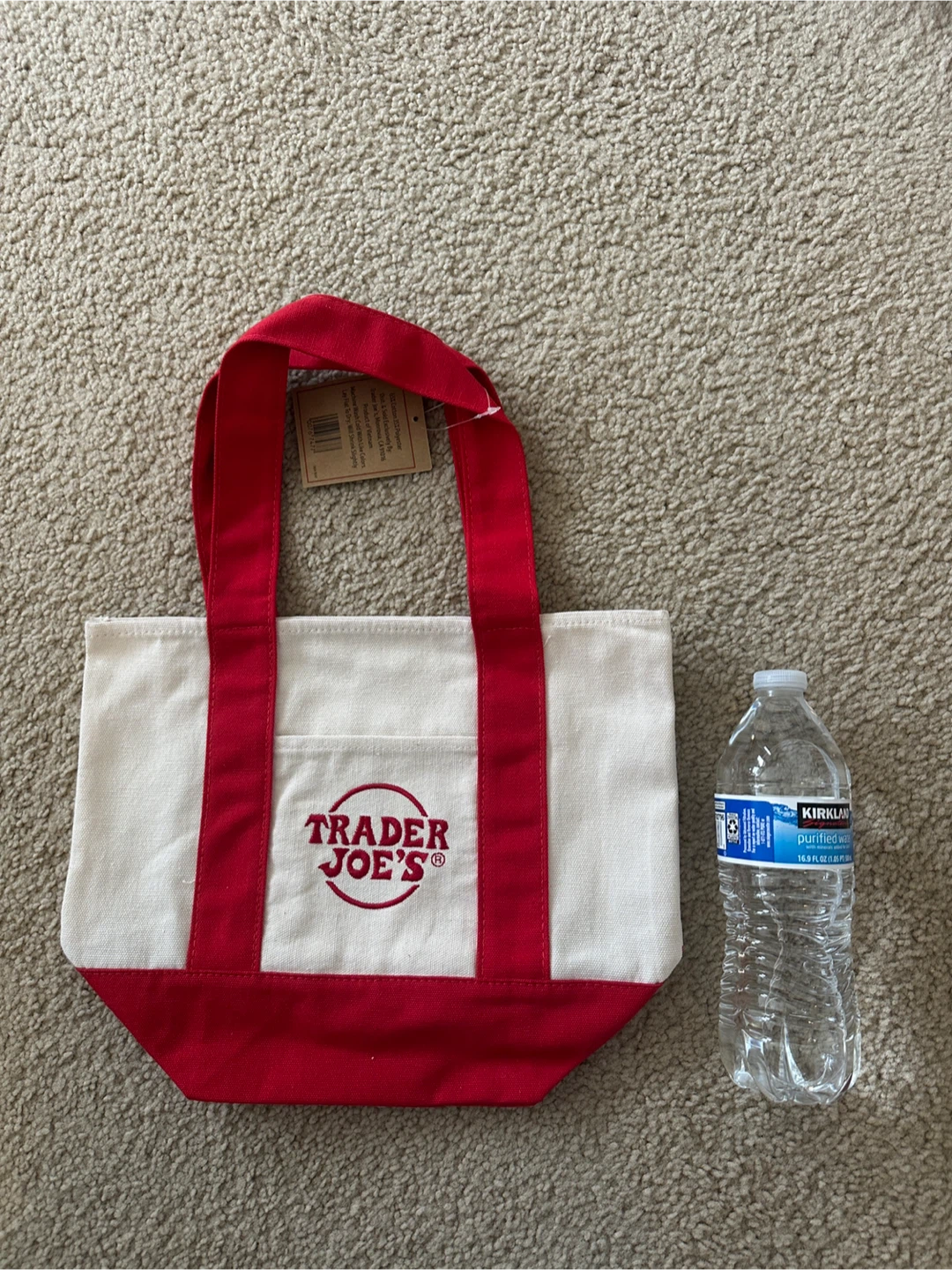 Trader Joe's Mini Canvas Tote Bags - Navy, Red, Green, Yellow - photo 2