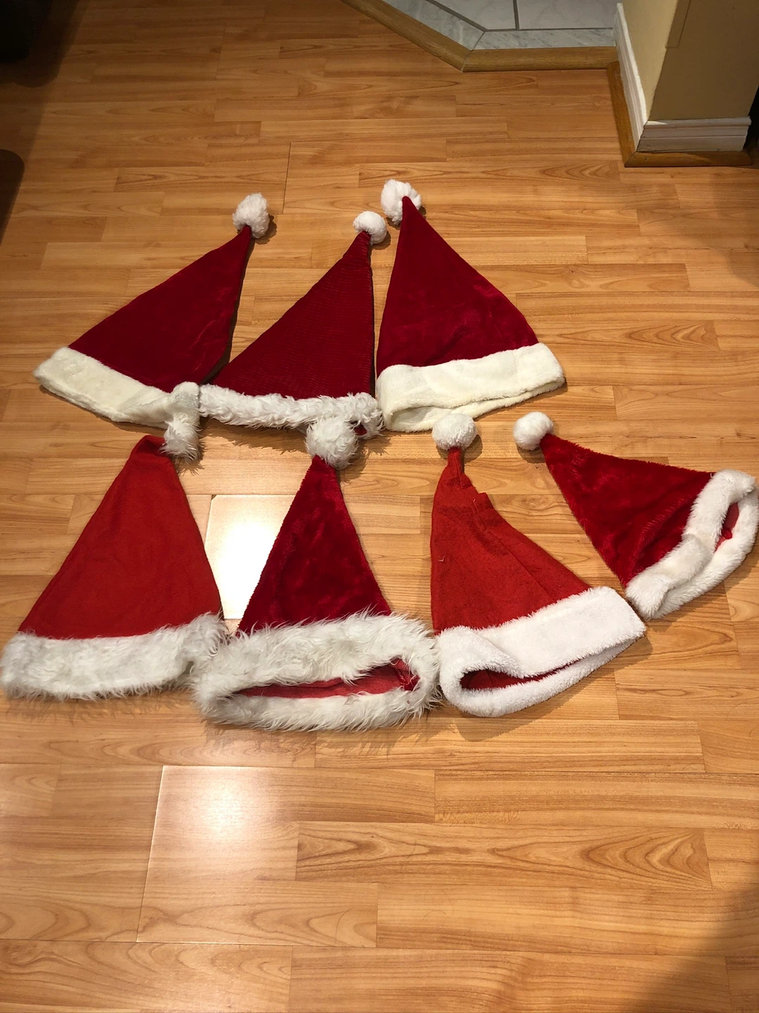 Christmas Decor Lot: Santa Hats, Stand, Village - photo 4