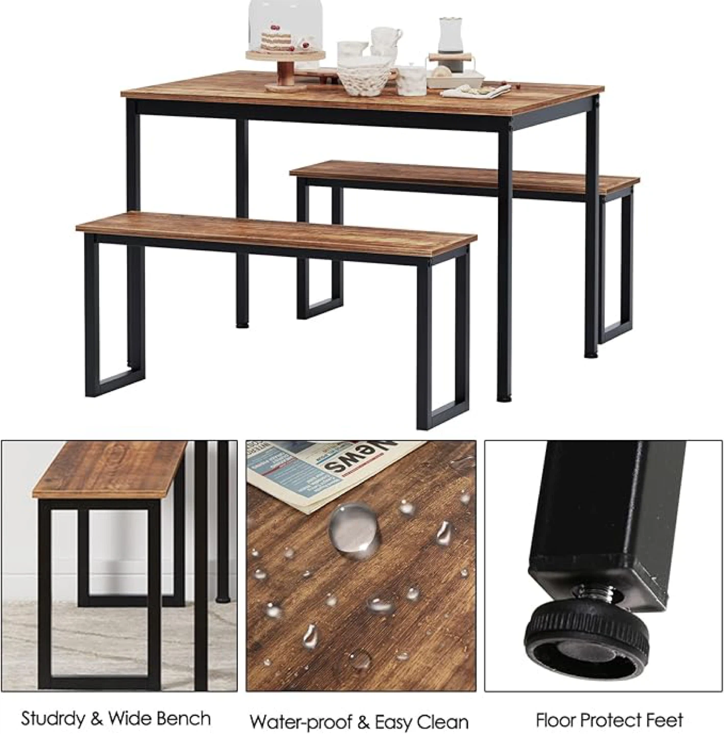 Dining Table Set with Bench Moving Out Sale
