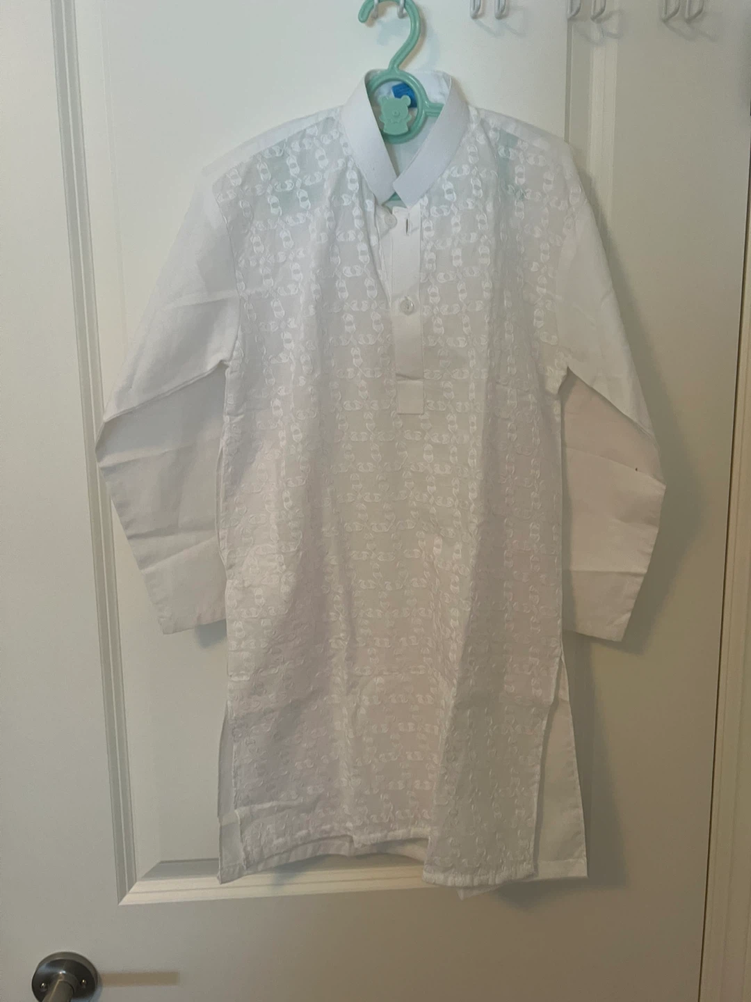 White Kids' Salwar Kameez Set