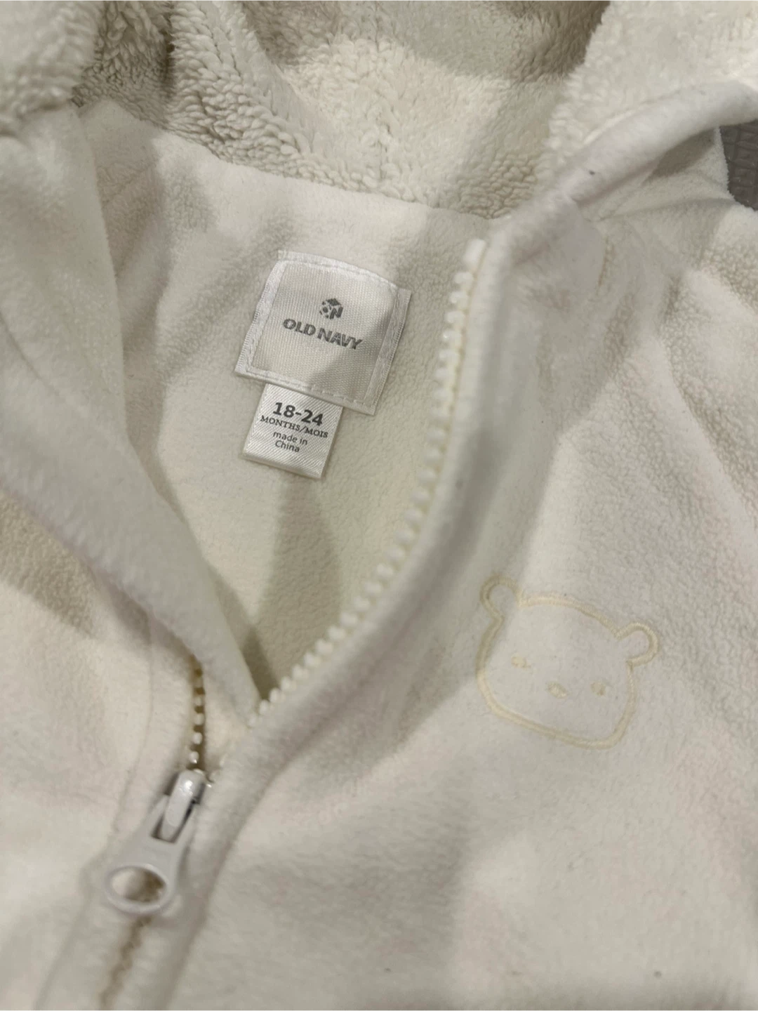 Old Navy Bear Onesie 18-24 Months - White - photo 2