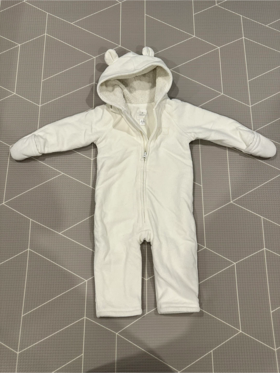Old Navy Bear Onesie 18-24 Months - White