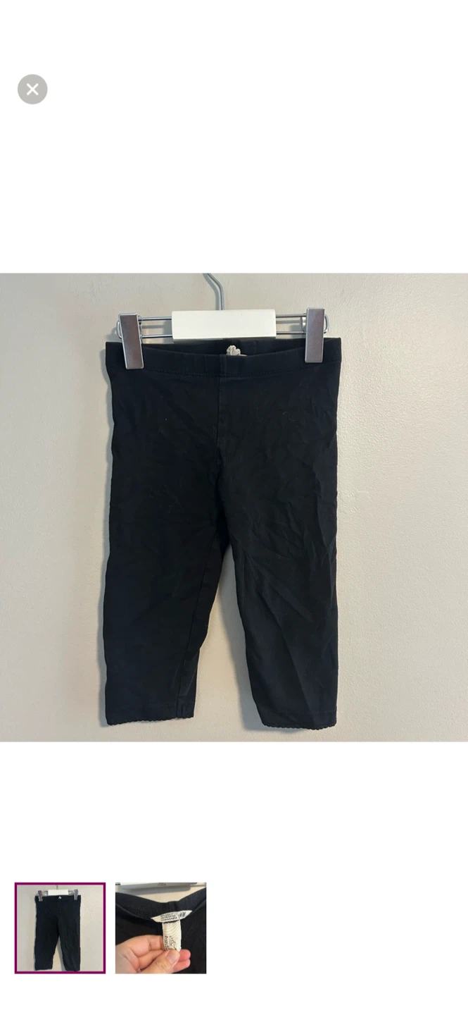 H&M Black Leggings Size 2-3Y