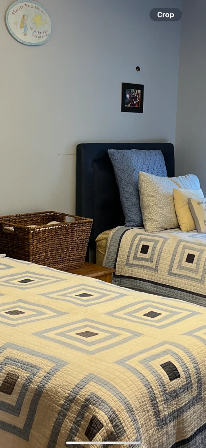 Dark Blue Upholstered Headboard - photo 2