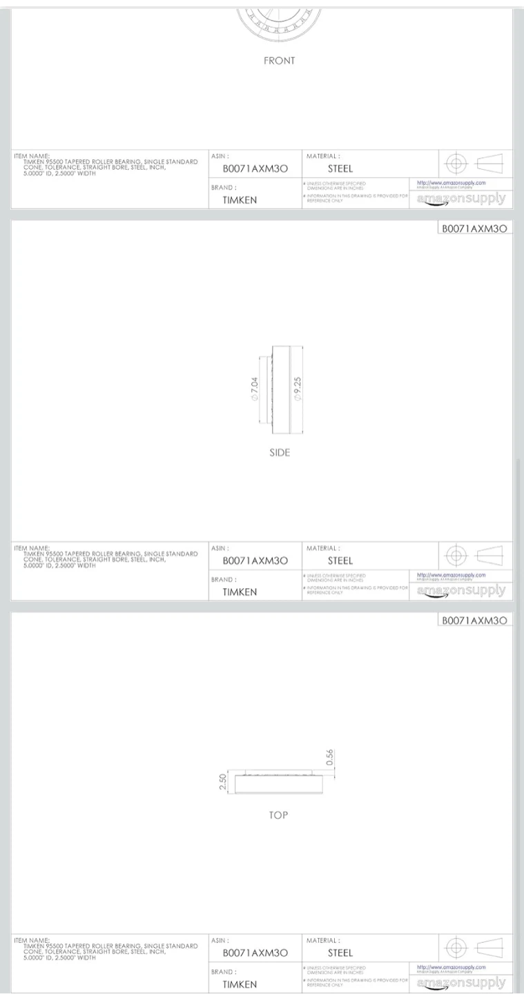 Timken 95500 Tapered Bearing Cone - photo 2