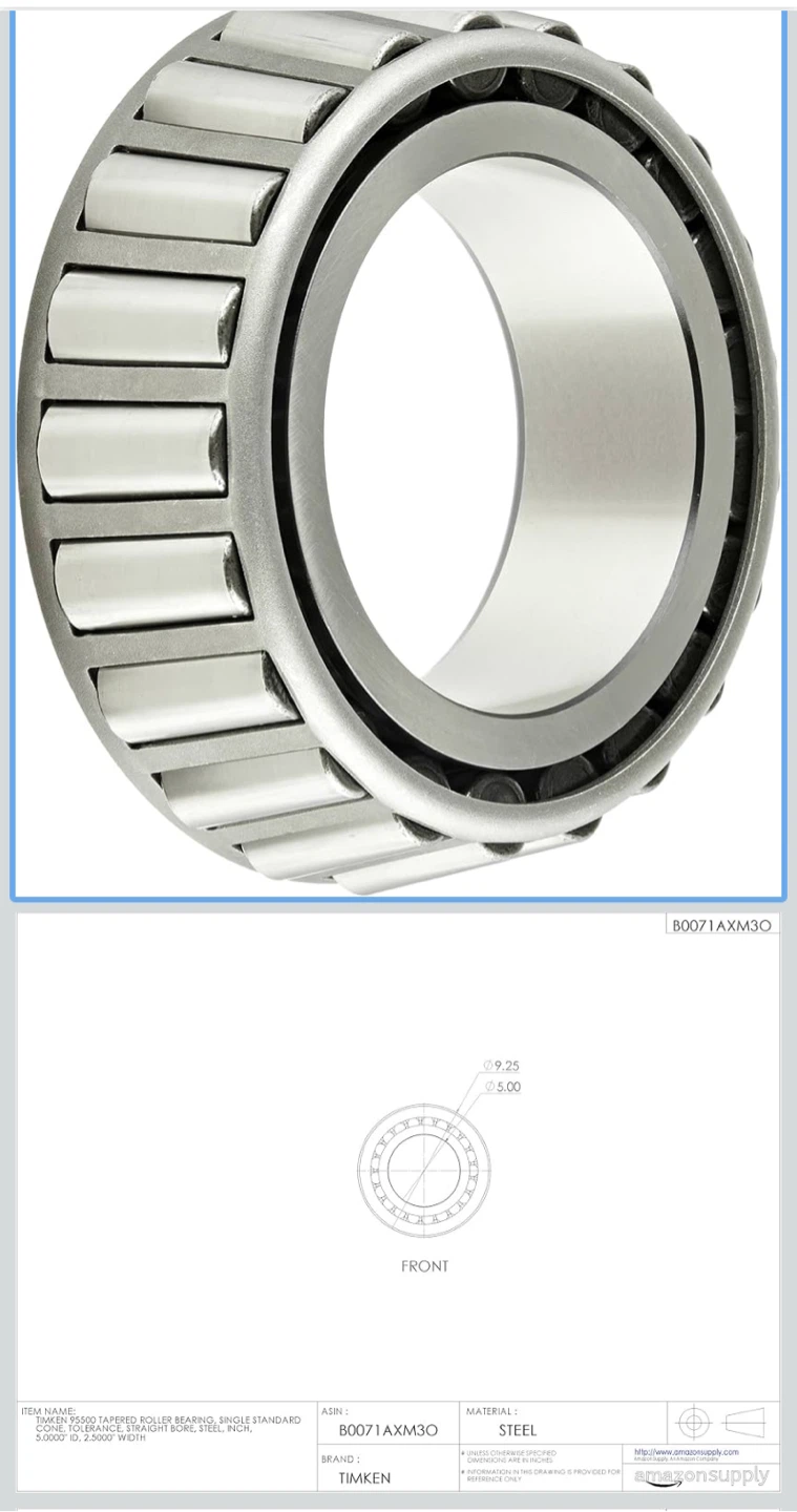 Timken 95500 Tapered Bearing Cone