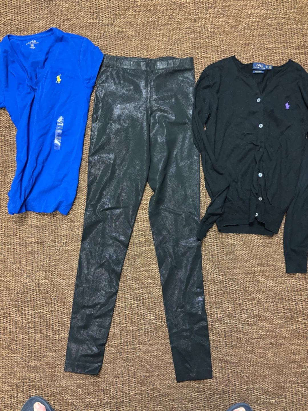 Polo Ralph Lauren XS Leggings, t-shirt and cardigan