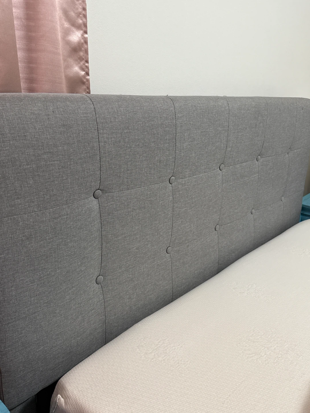 Gray Upholstered Queen Bed - photo 2