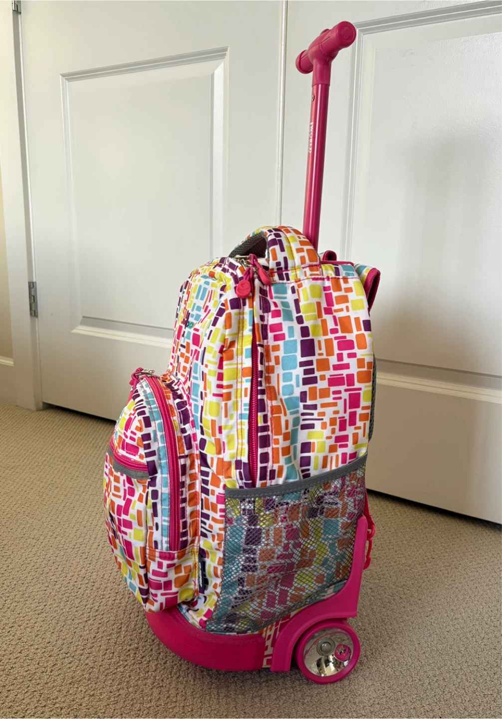 J World Rolling Backpack - Pink