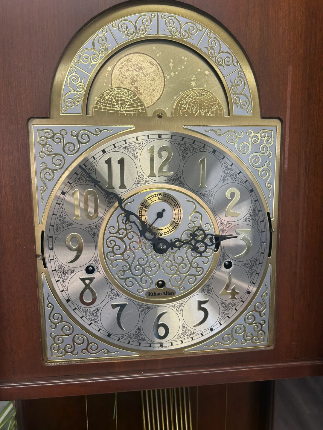 Ethan Allen grandfather Clock with Manual