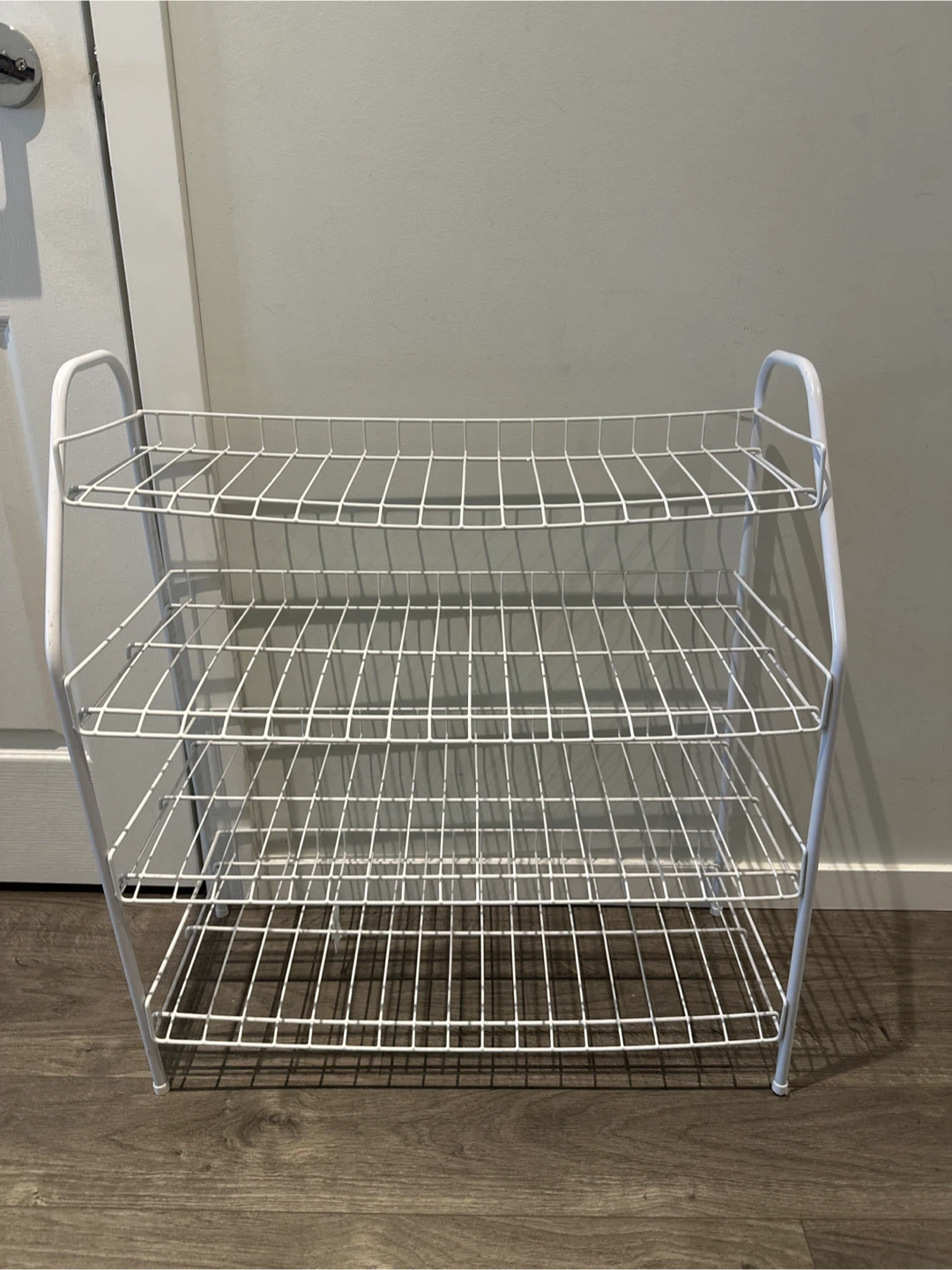 White Wire Shoe Rack - photo 2